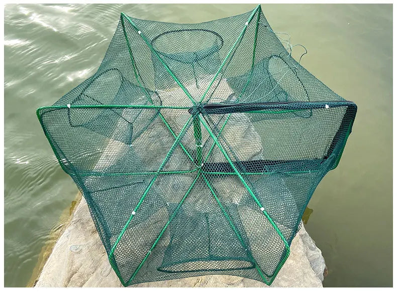 Mesh for Fishing Net/Tackle/Cage Folding Crayfish Catcher