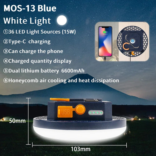 MOSLIGHTING 9900mAh Rechargeable Powerful Light Camping Lantern with
