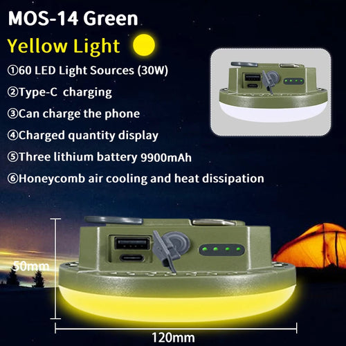 MOSLIGHTING 9900mAh Rechargeable Powerful Light Camping Lantern with