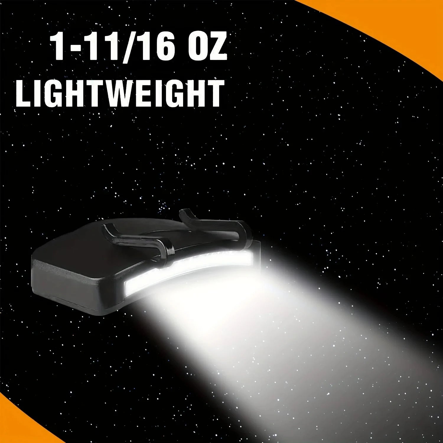 HOMEFISH Super Bright LED Headlamp Clip On Cap Hat Torch for Outdoor