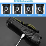 Rechargeable Flashlights High Power LED Tactical Flashlight Super