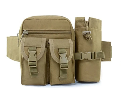 Tactical Men Waist Pack Nylon Hiking Water Bottle Phone Pouch Outdoor