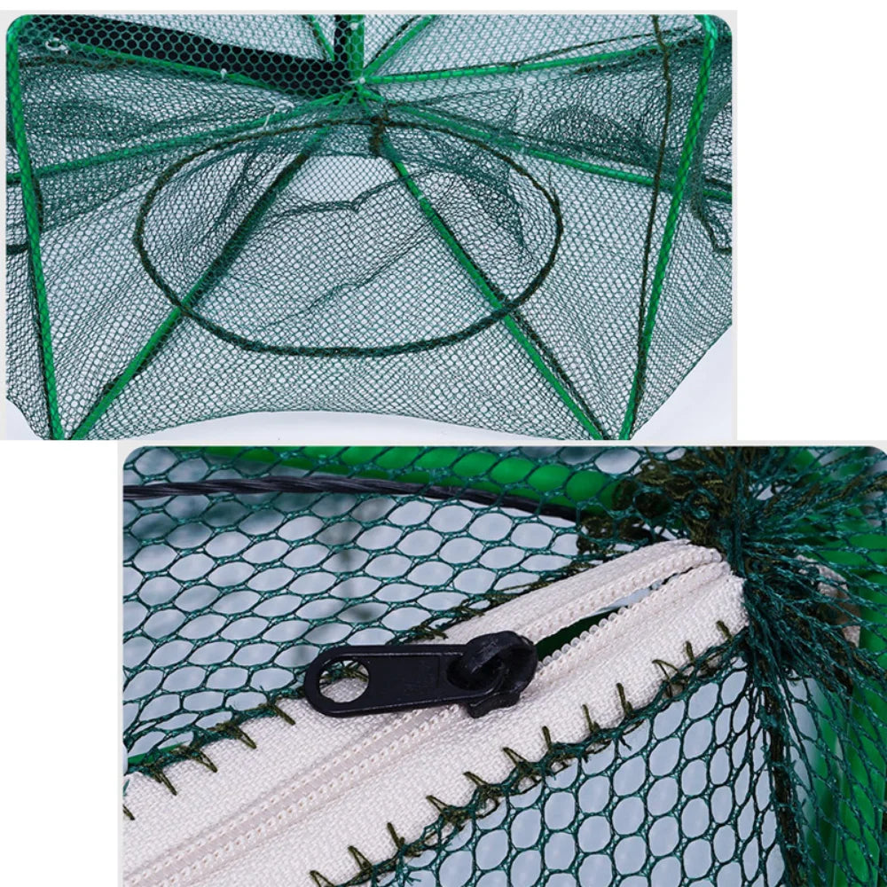 Mesh for Fishing Net/Tackle/Cage Folding Crayfish Catcher
