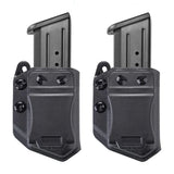 2-Pack Universal Mag Carrier IWB/OWB Magazine Holster for 9mm/.40
