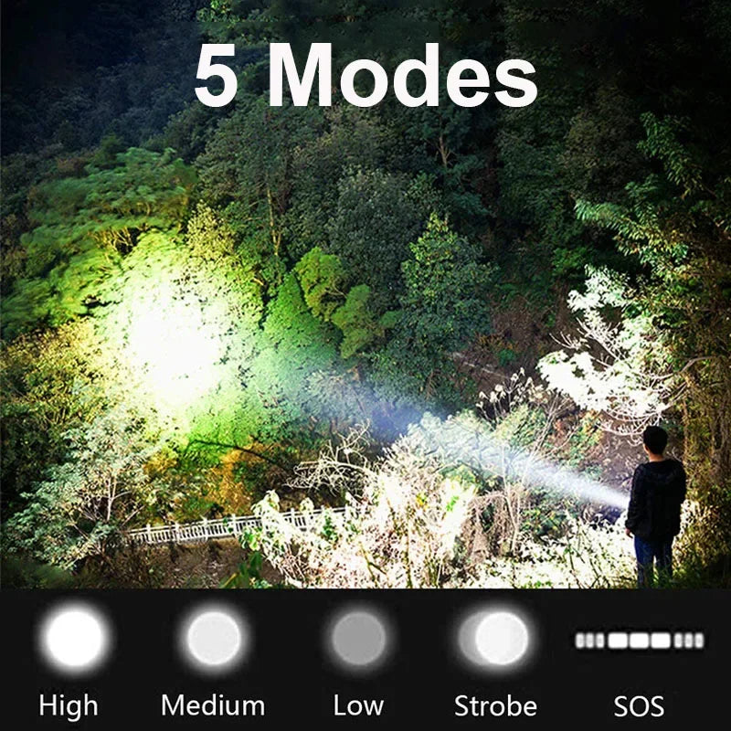 Rechargeable Flashlights High Power LED Tactical Flashlight Super