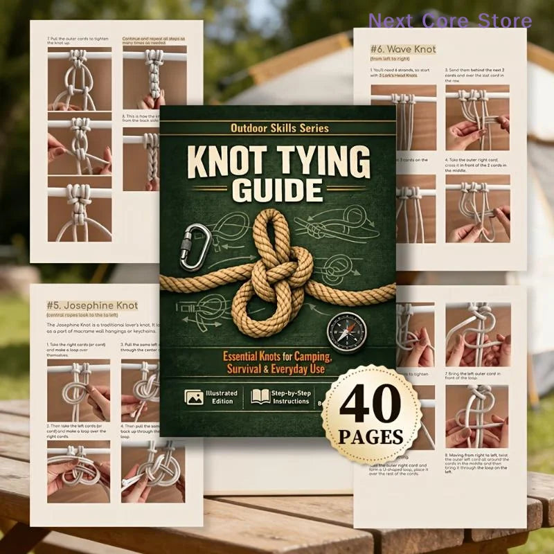 [NC]Knot Tying Guide Book: Essential Knots For Camping Survival