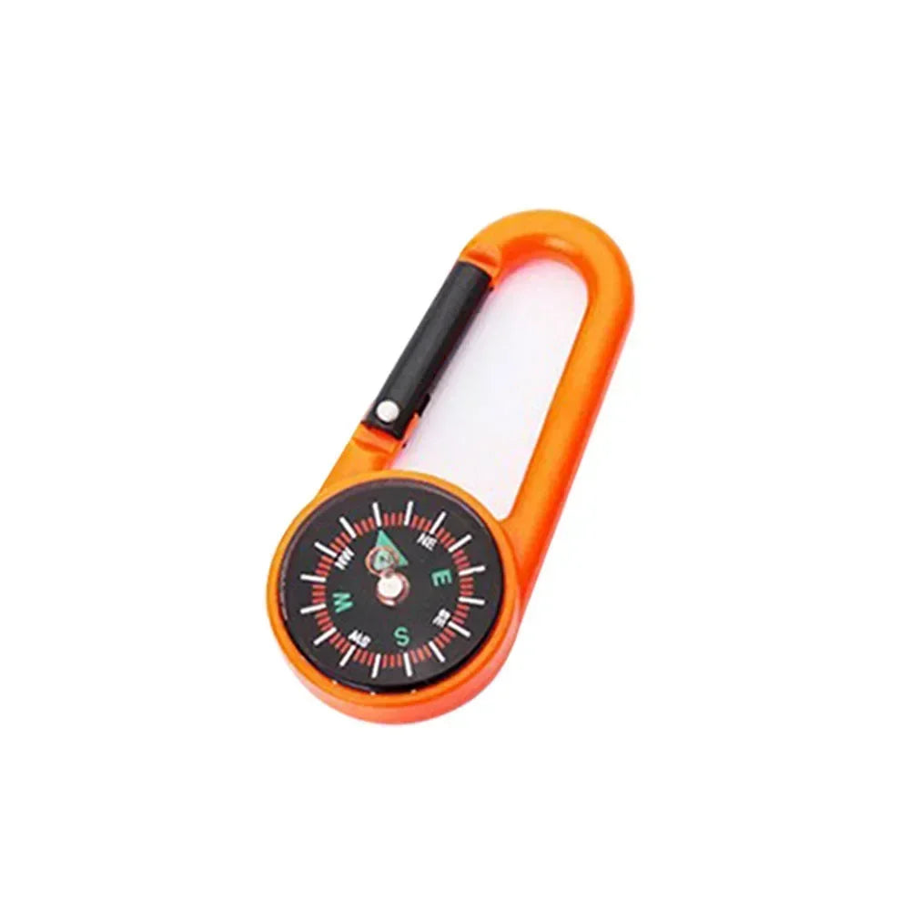Outdoor Compass Carabiner Mini Camping Keychain Mountaineering Hiking