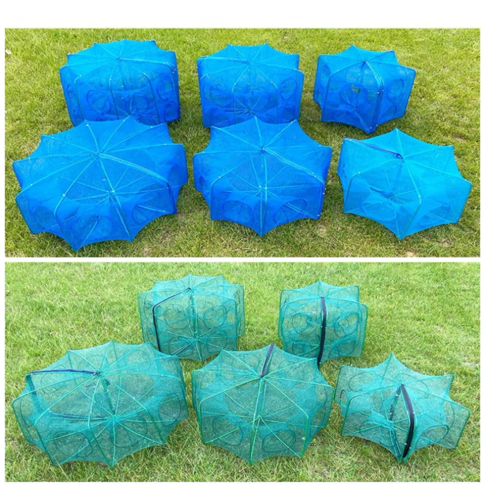 Mesh for Fishing Net/Tackle/Cage Folding Crayfish Catcher