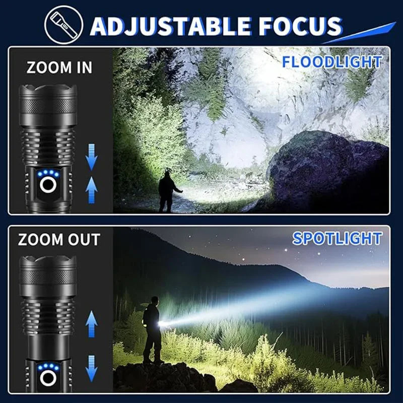 Rechargeable Flashlights High Power LED Tactical Flashlight Super