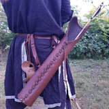 Medieval Steampunk PU Leather Waist Belt Archery Quiver Hunting