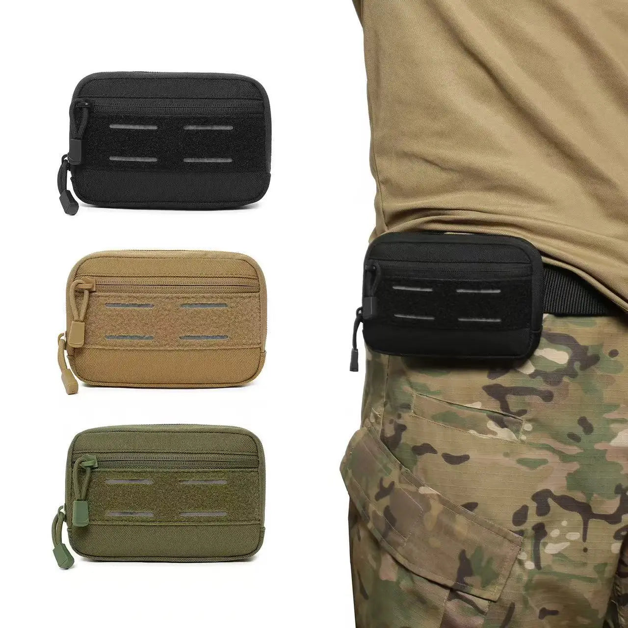 Tactical Molle Admin Pouch Outdoor EDC Tool Bag Waist Fanny Pack