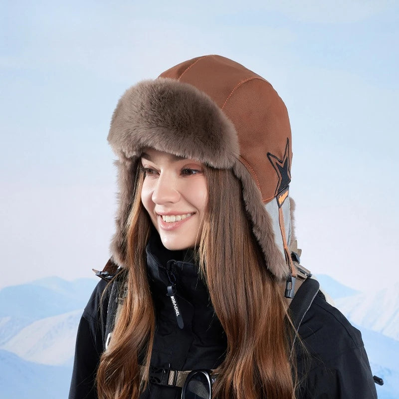 1pc Winter Warm Trapper Pilot Caps for Men,Hunting Warm Ear Flap