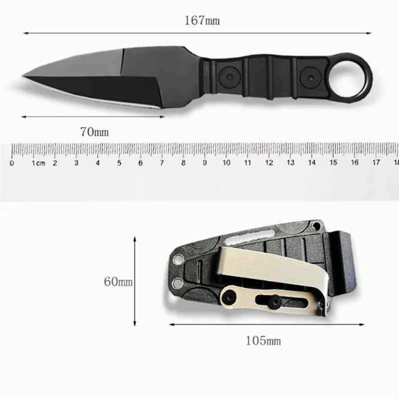 Professional Outdoor Survival Knife, EDC Fixed Blade with Sheath -