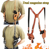 Tactical Stealth Pistol Holster Double Magazine Hidden Gun Pouches