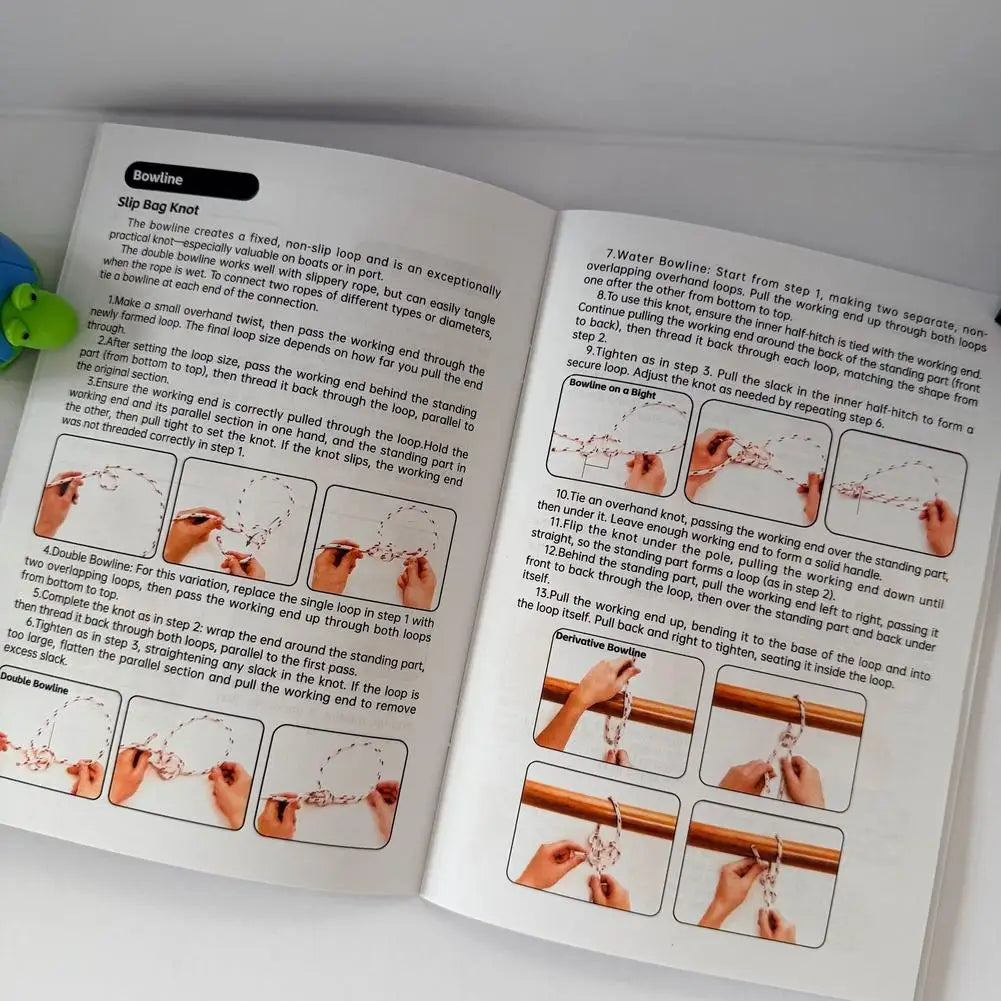 40 Page Step-by-Step Illustrated Outdoor Survival Knot Bible Complete