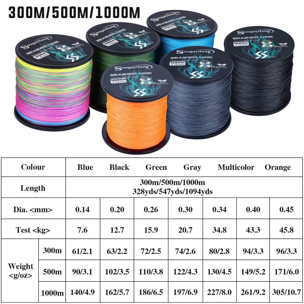 9 Strands Fishing Line