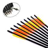 12/24Pcs 16/17/18/20/22 Inches Archery carbon arrows 400 Spine with