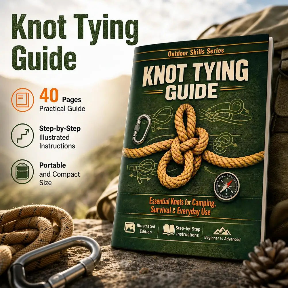 40 Page Step-by-Step Illustrated Outdoor Survival Knot Bible Complete