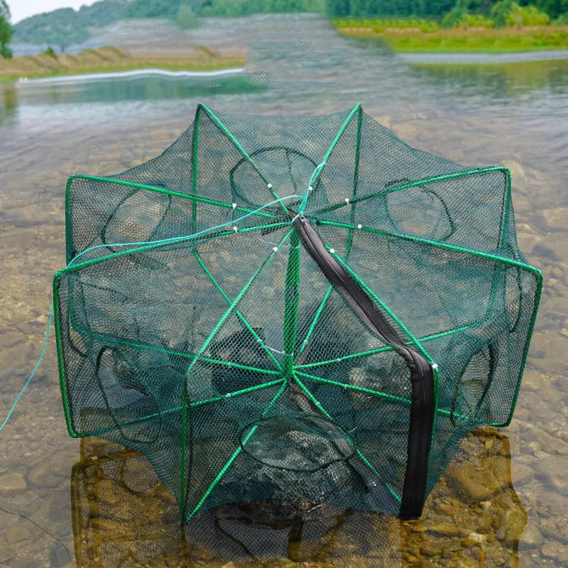 Mesh for Fishing Net/Tackle/Cage Folding Crayfish Catcher
