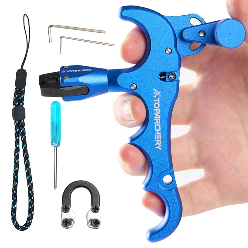 Toparchery Bow Release for Compound Bow 360° Rotating Aluminum 4