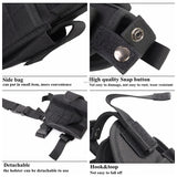 Universal Drop Leg Gun Holster Right Handed Tactical Thigh Pistol Bag