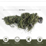 GUGULUZA 3D Rifle Sniper Ghillie Cover for Hunting Ghillie Suit Woodland-Desert Green Gun Wrap for Paintball Airsoft Accessories