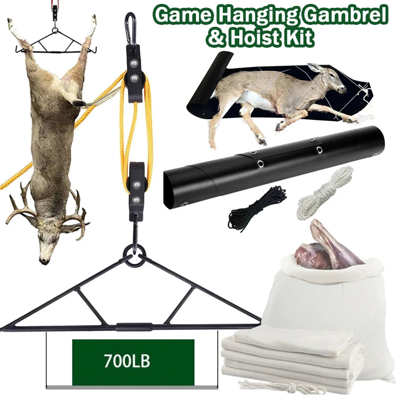 Deer Hanger Hoist & Drag Harness — Skinning Gear for Deer & Elk