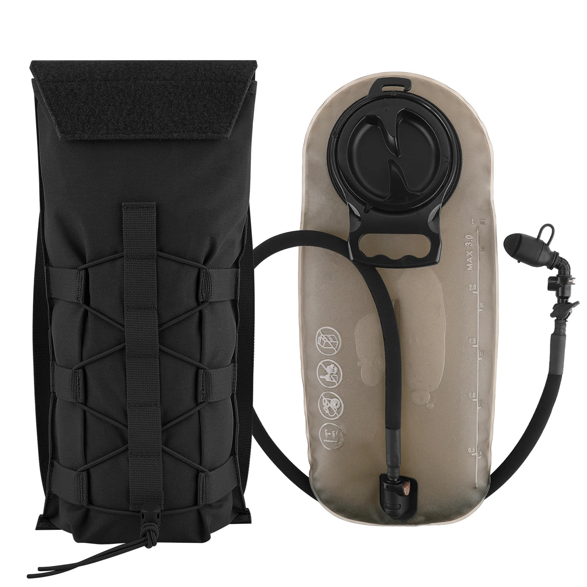 Tactical Hydration Pack — 3L MOLLE Water Bladder Pouch