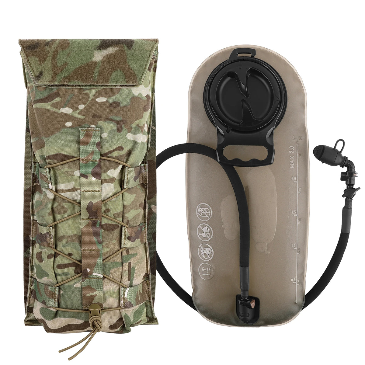 Tactical Hydration Pack — 3L MOLLE Water Bladder Pouch