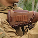 Tourbon Rifle Gun Buttstock Cover Canvas Cheek Riser Rest Recoil Reducing Pad with Cartridges Bullet Holder Hunting Accessories