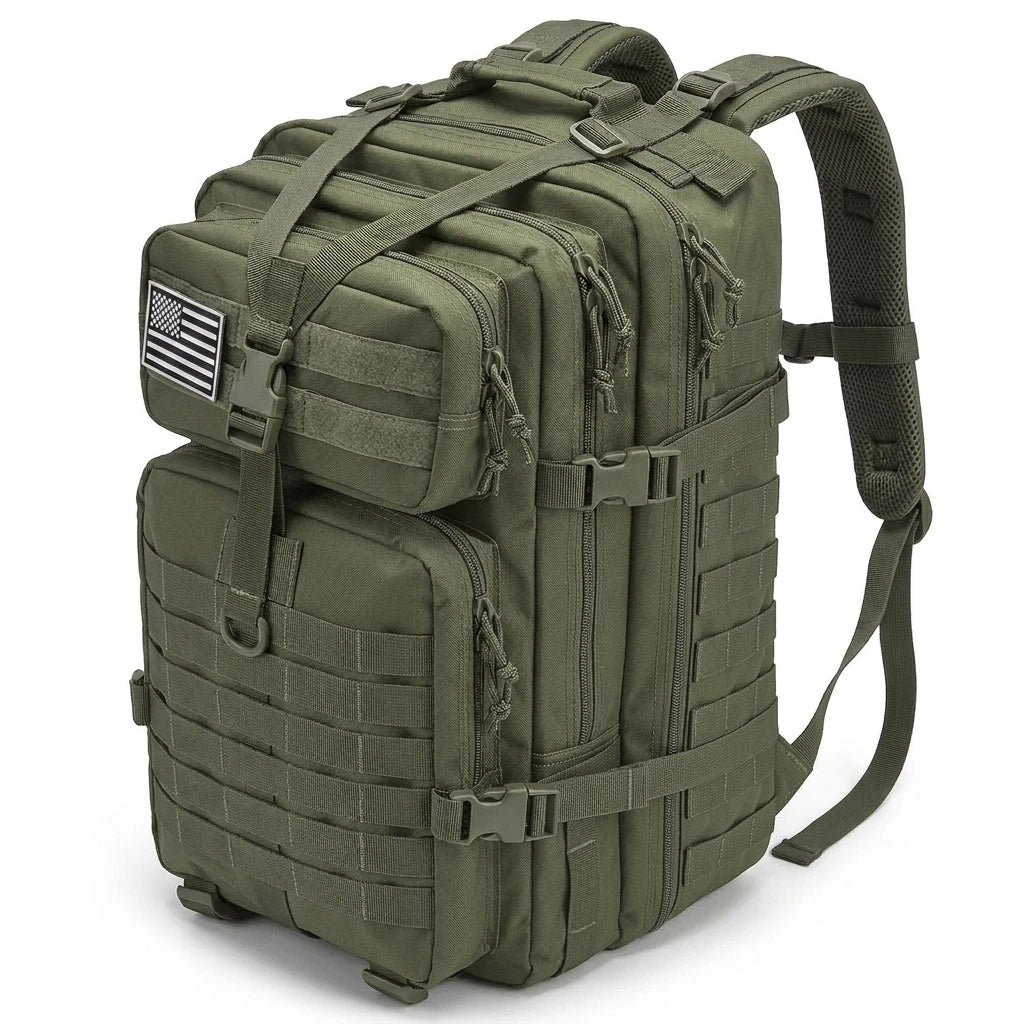 45L Tactical Hunting Backpack — MOLLE Camo Water-Resistant Rucksack