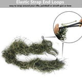GUGULUZA 3D Rifle Sniper Ghillie Cover for Hunting Ghillie Suit Woodland-Desert Green Gun Wrap for Paintball Airsoft Accessories