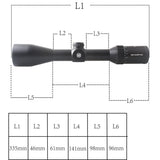 Optics Continental HD 2-12x50 Riflescope Clear View Hunting Rifle